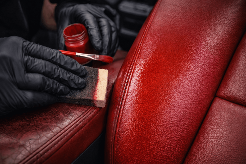 Repigmentation du cuir